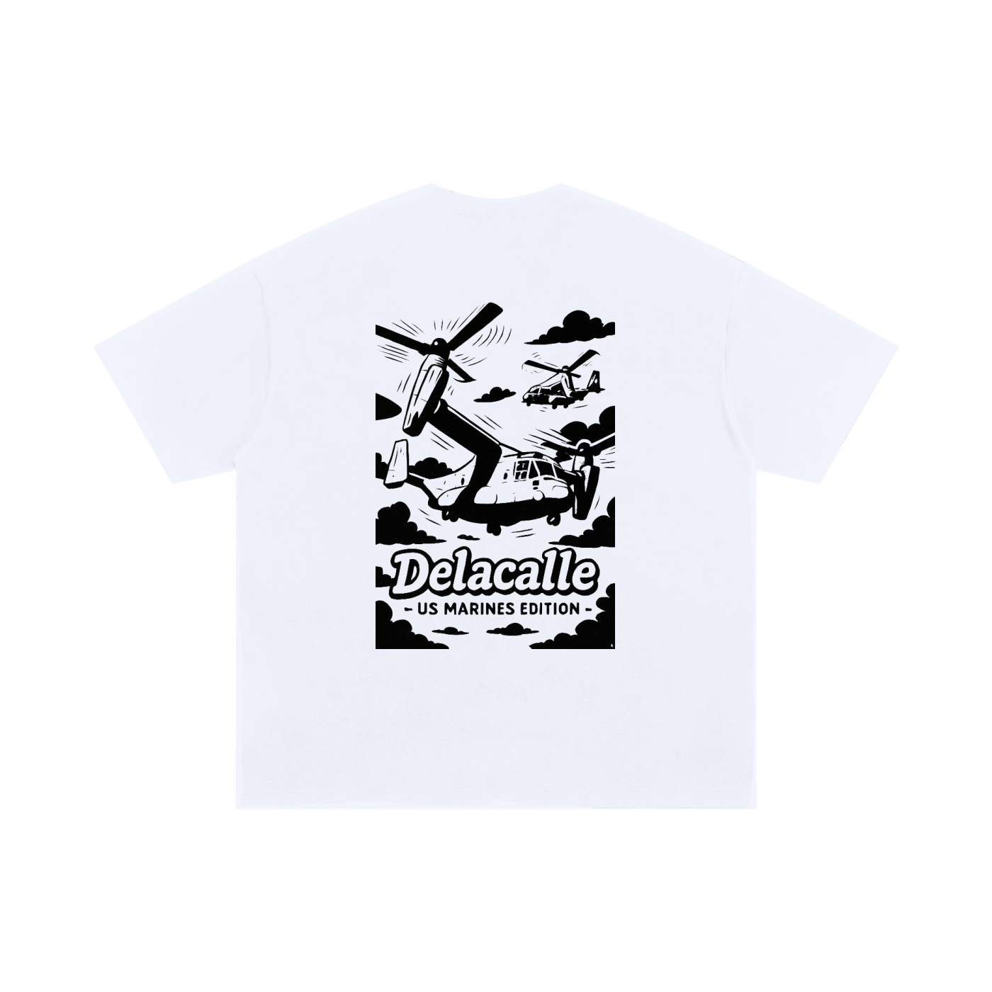 Delacalle - US Marines Edition - Osprey in the Sky - Black - Oversized