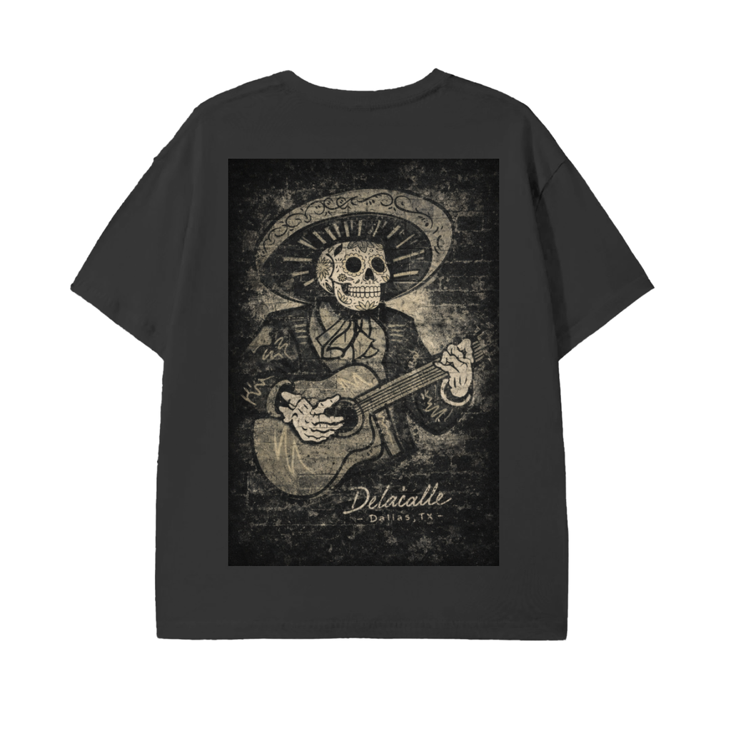 Delacalle - Skull playing guitar - TX